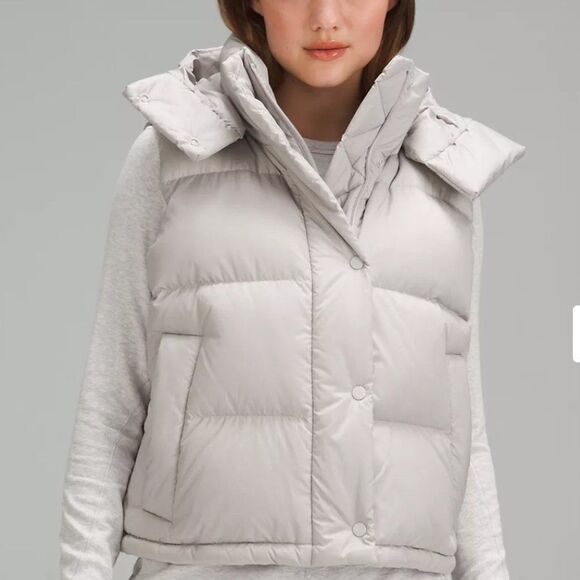 lululemon athletica Jackets & Blazers - LULULEMON WUNDER Puff CROPPED VEST Heathered Natural Ivory NWT PERFECT 2024